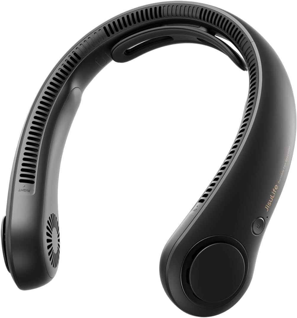 Hands-Free Portable Neck Fan – 5 Speeds, 5000mAh, Bladeless