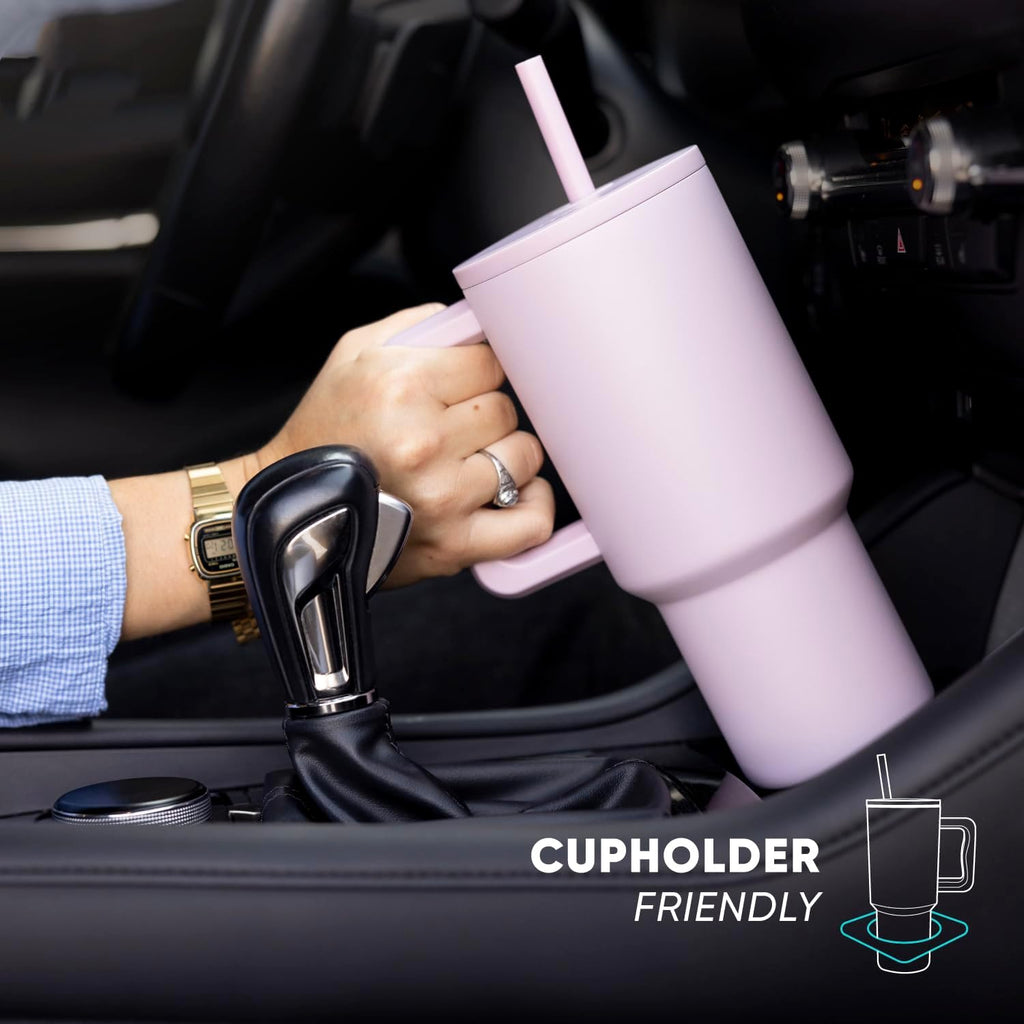 Simple Modern Insulated Tumbler with Handle & Straw
