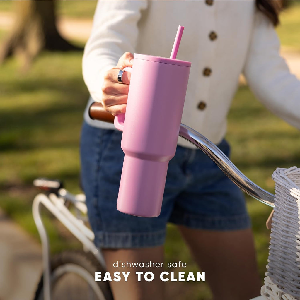 Simple Modern Insulated Tumbler with Handle & Straw