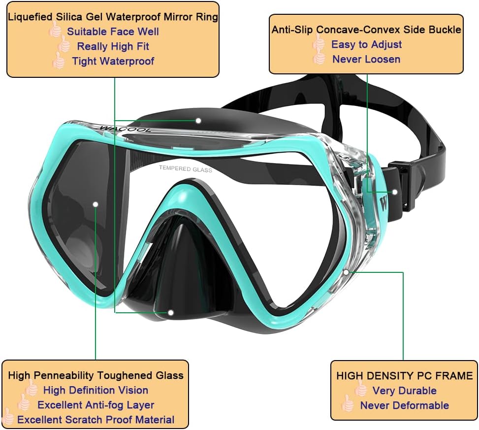 Snorkel Set for Adults – Anti-Fog Mask & Dry Snorkel
