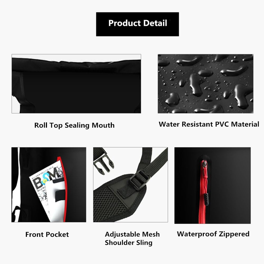 25L Waterproof Dry Bag Backpack with Phone Pouch