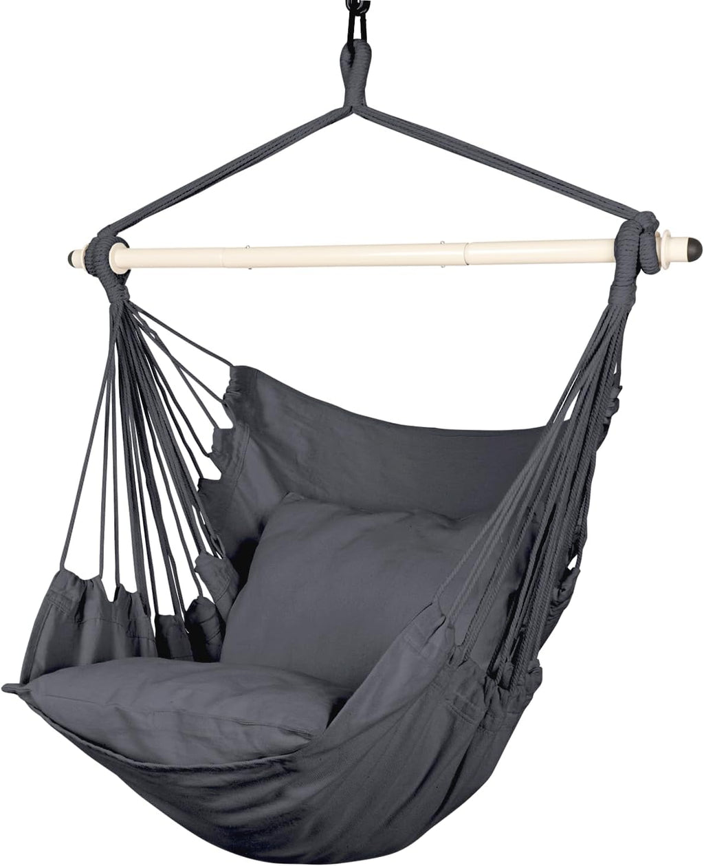 Hanging Hammock Chair Swing with 2 Cushions