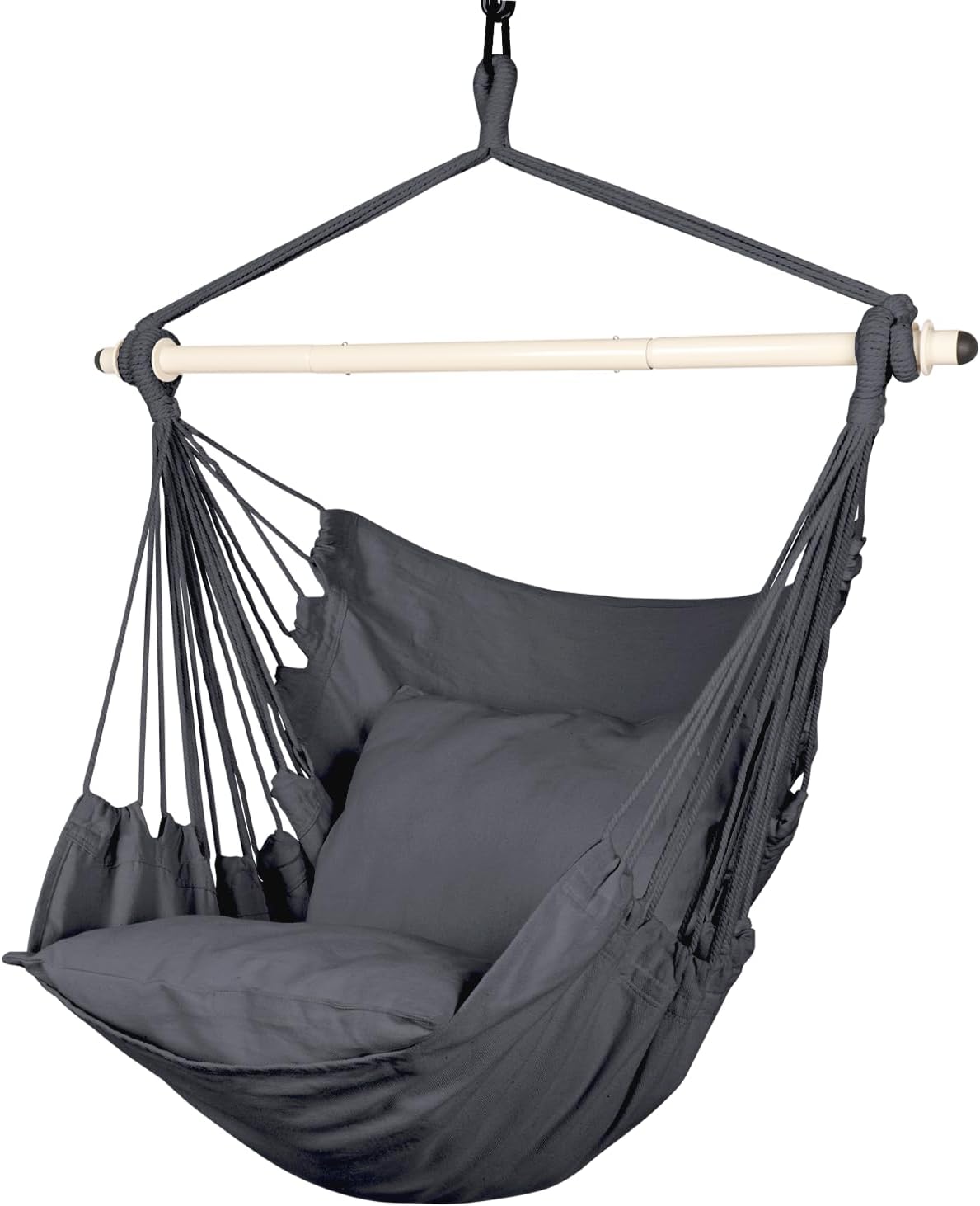 Hanging Hammock Chair Swing with 2 Cushions