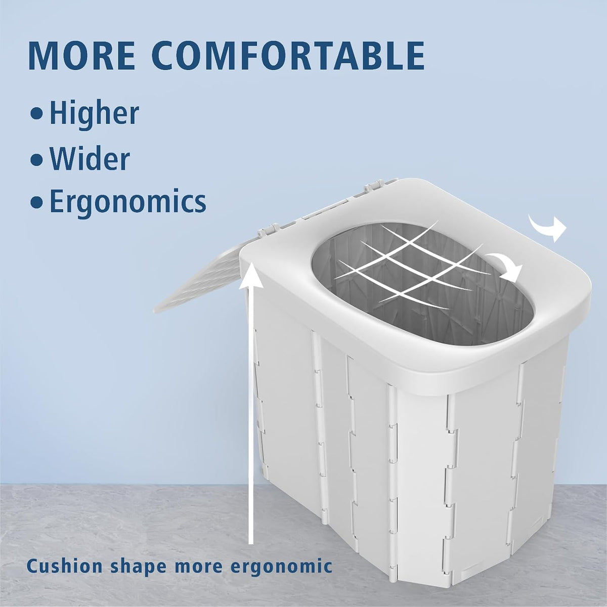 XL Portable Folding Camping Toilet with Lid