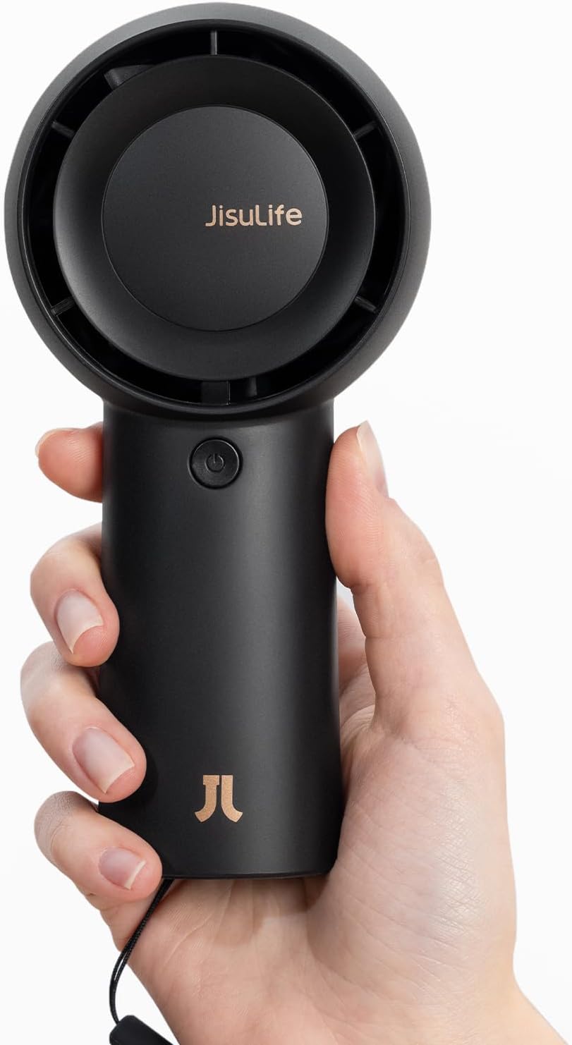 JISULIFE Handheld Turbo Fan – 4000mAh, 5 Speeds