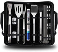 25-Piece Stainless Steel BBQ Tool Set with Carry Bag