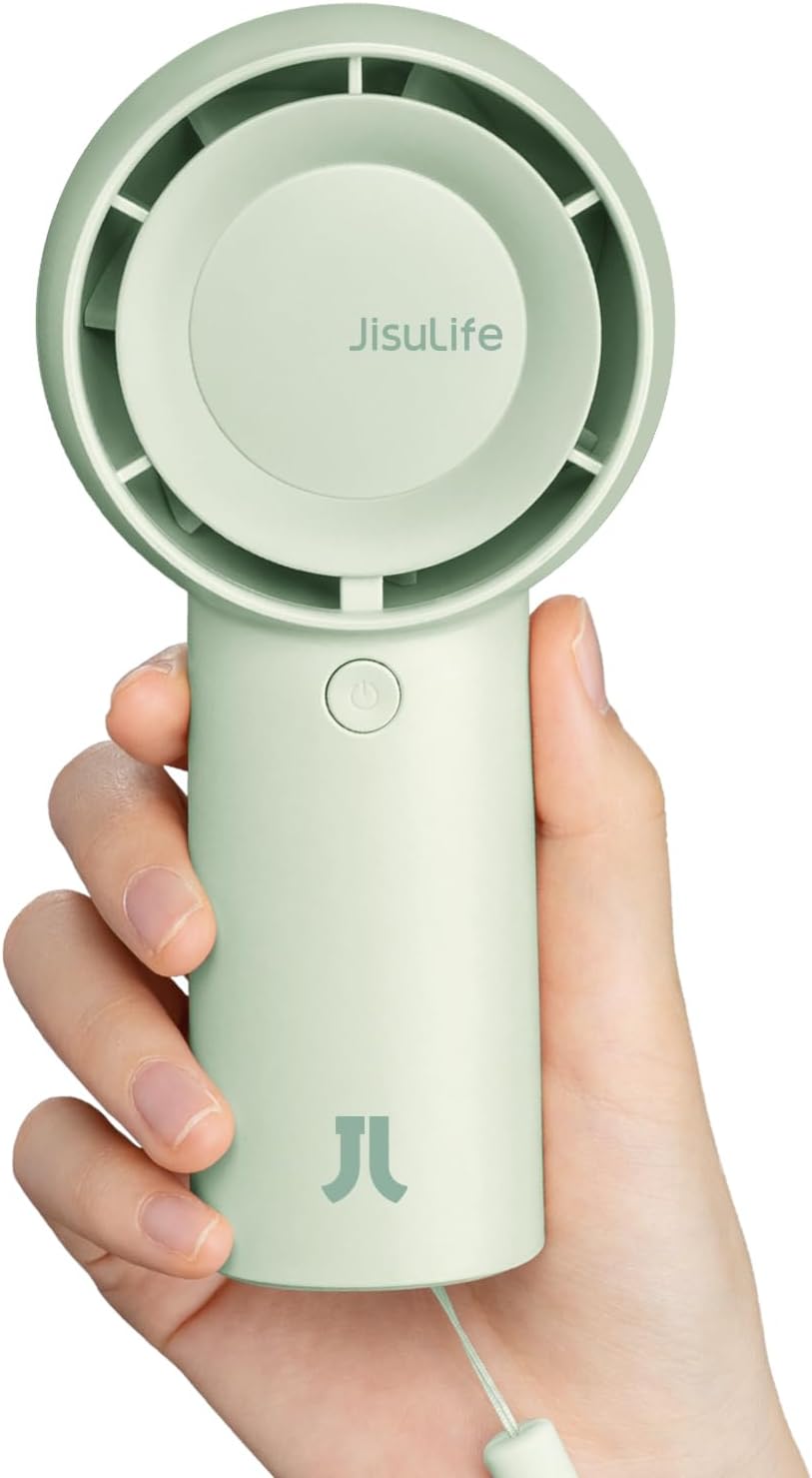JISULIFE Handheld Turbo Fan – 4000mAh, 5 Speeds