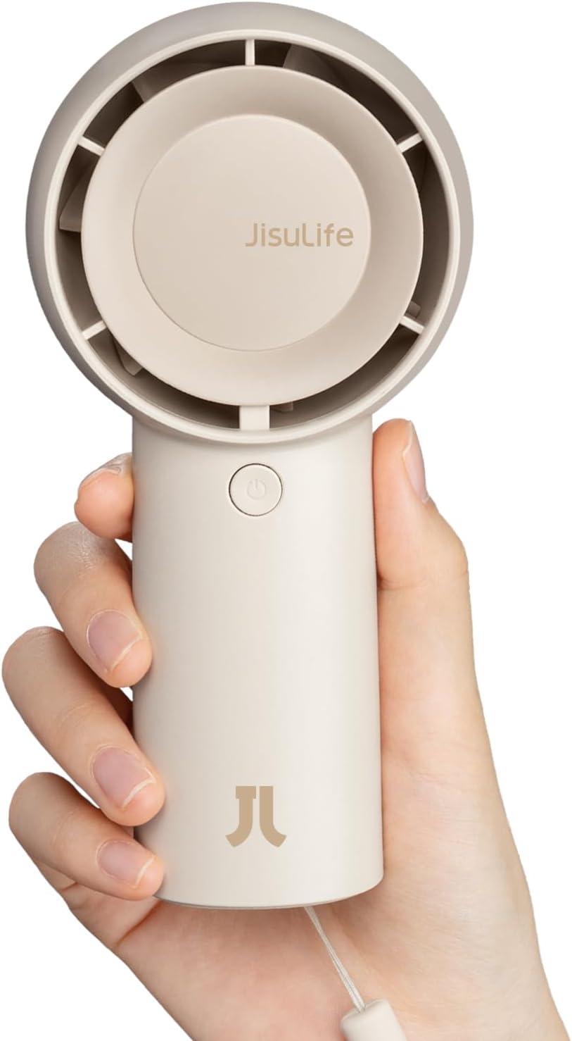 JISULIFE Handheld Turbo Fan – 4000mAh, 5 Speeds