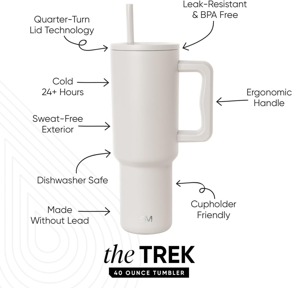 Simple Modern Insulated Tumbler with Handle & Straw