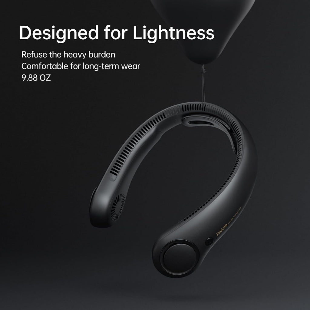 Hands-Free Portable Neck Fan – 5 Speeds, 5000mAh, Bladeless