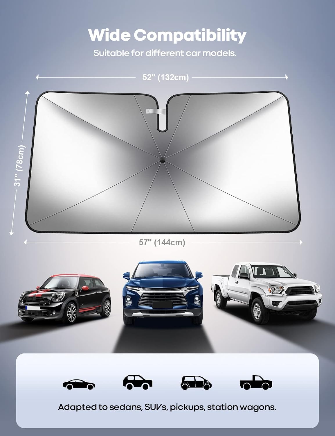 Foldable Car Windscreen Sunshade Umbrella