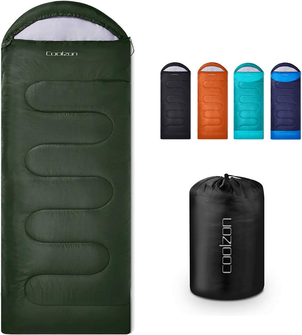 Lightweight 3-Season Camping Sleeping Bag with Compression Sack