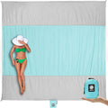 Sand-Free Waterproof Beach Blanket with Stakes