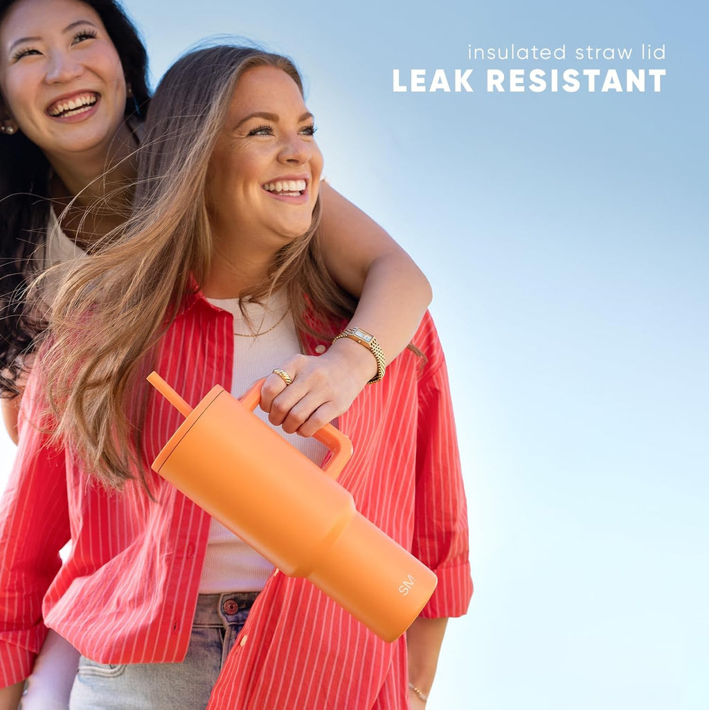Simple Modern Insulated Tumbler with Handle & Straw