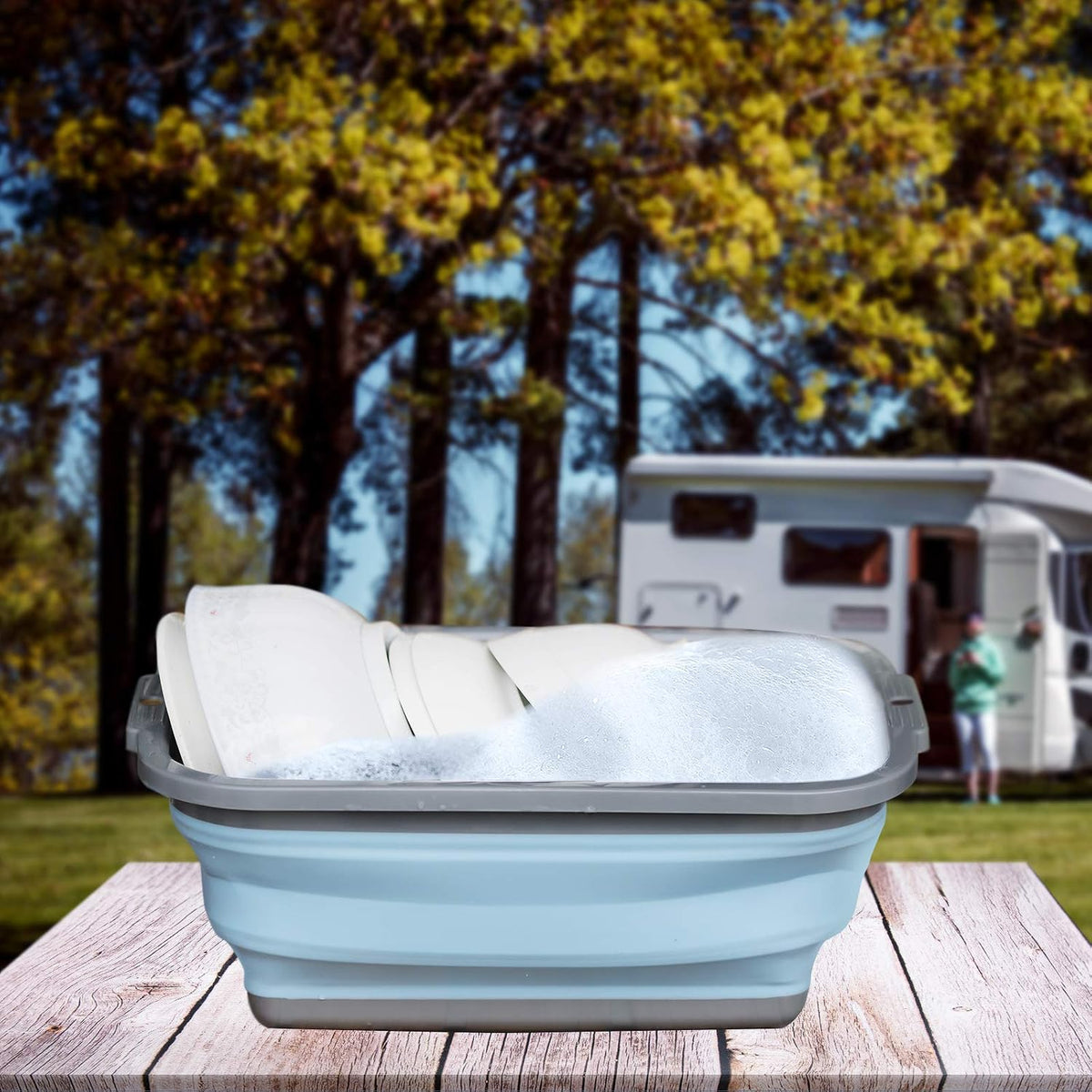 Collapsible Camping Sink Tubs – 2 Pack, 8.5L Each