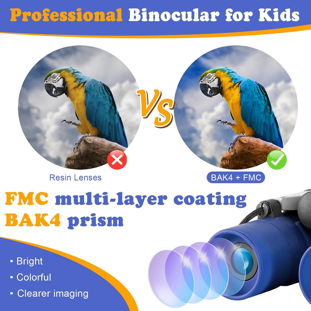 Real Binoculars for Kids – 8x21 Shockproof