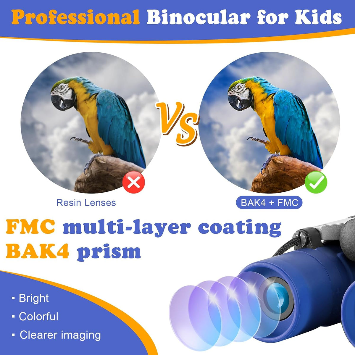 Real Binoculars for Kids – 8x21 Shockproof