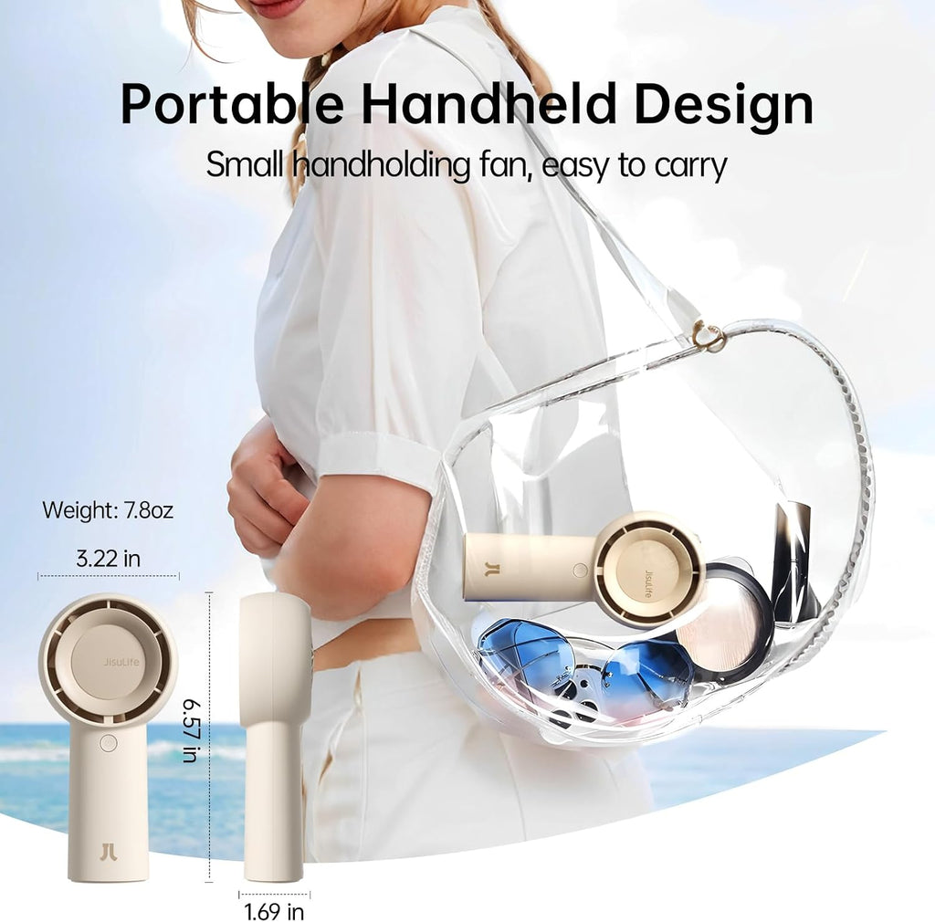 JISULIFE Handheld Turbo Fan – 4000mAh, 5 Speeds