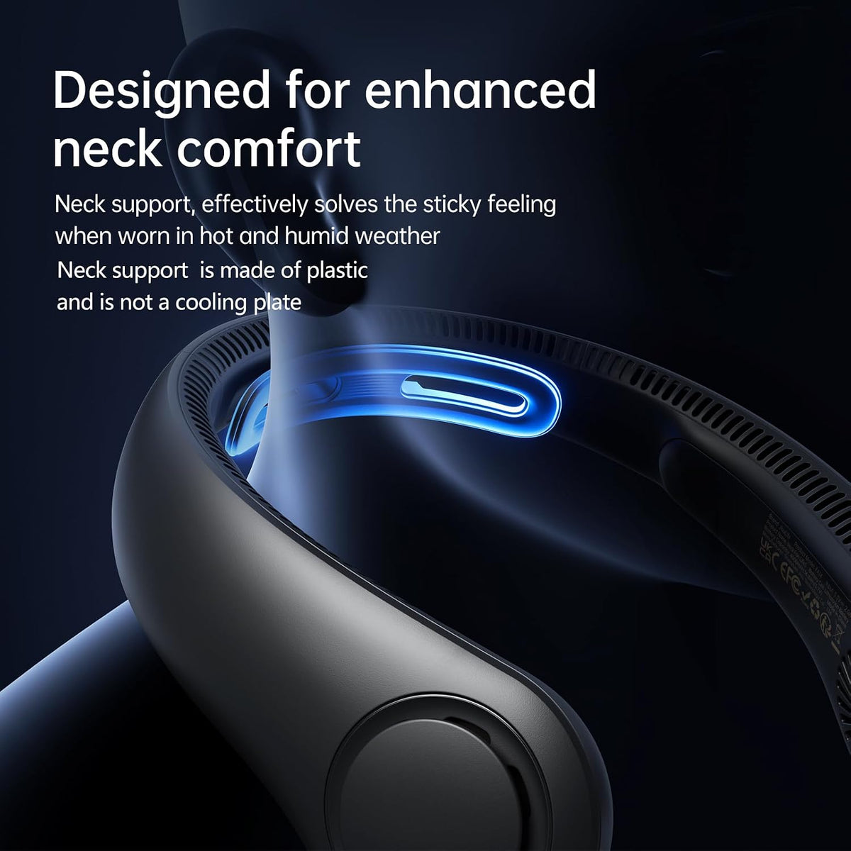 Hands-Free Portable Neck Fan – 5 Speeds, 5000mAh, Bladeless