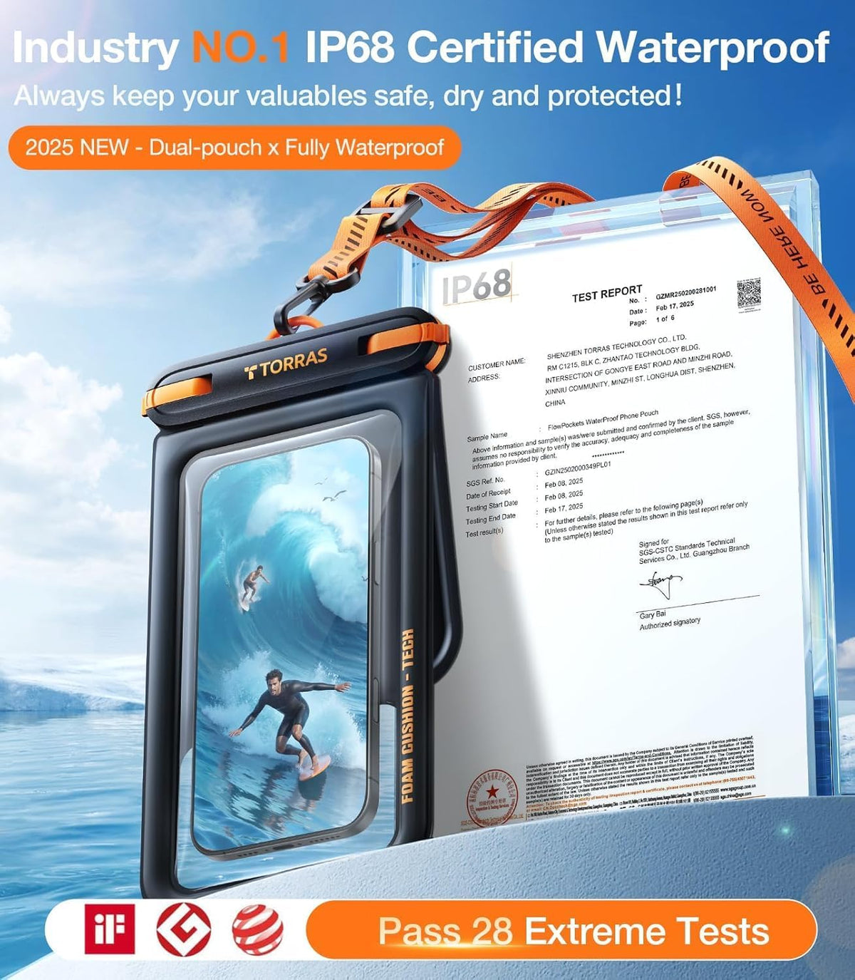 Floating Waterproof Phone Pouch with Double Pocket