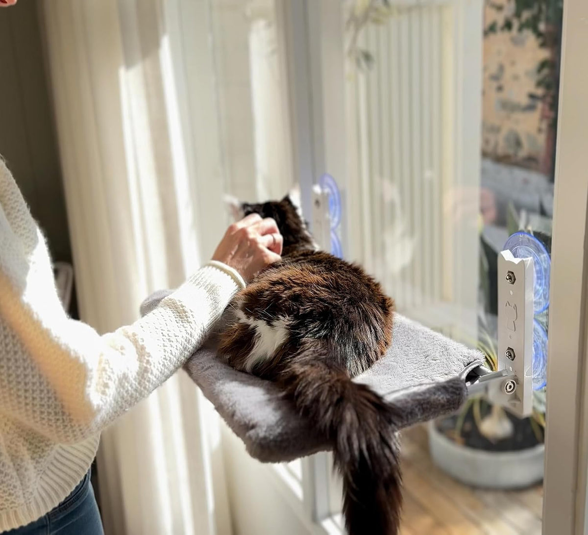 Cordless Cat Window Perch Hammock – Holds 10 kg