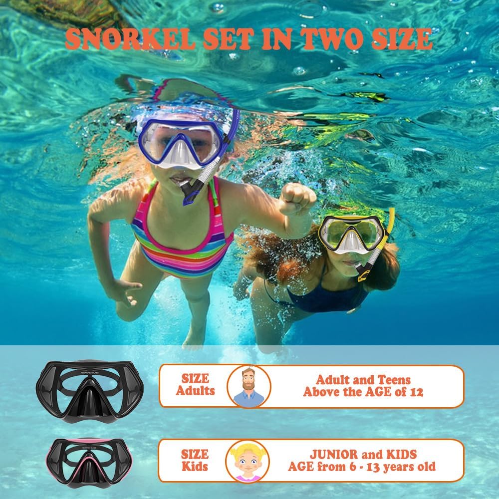 Snorkel Set for Adults – Anti-Fog Mask & Dry Snorkel
