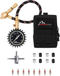 4WD Rapid Tyre Deflator Kit with Gauge, Valve Cores & Pouch