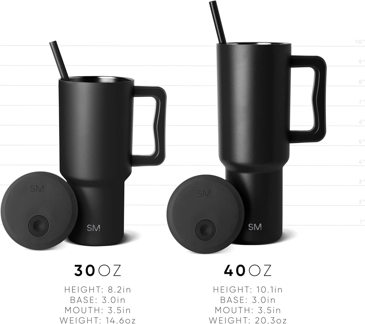 Simple Modern Insulated Tumbler with Handle & Straw