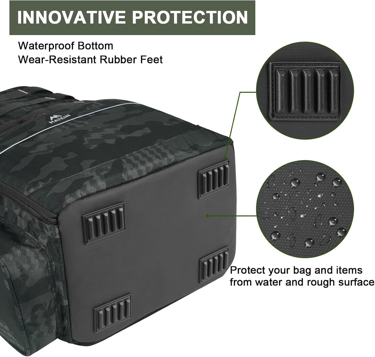 Fishing Backpack with Rod Holders & Insulated Cooler