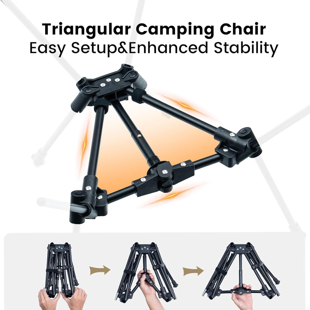 Ultralight Folding Camping Chair – 1.34 kg, Holds 150 kg