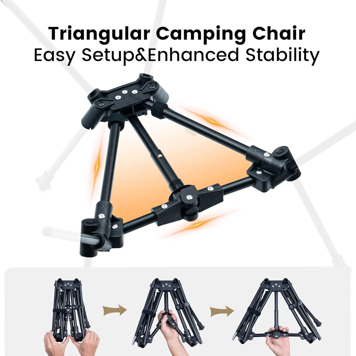 Ultralight Folding Camping Chair – 1.34 kg, Holds 150 kg