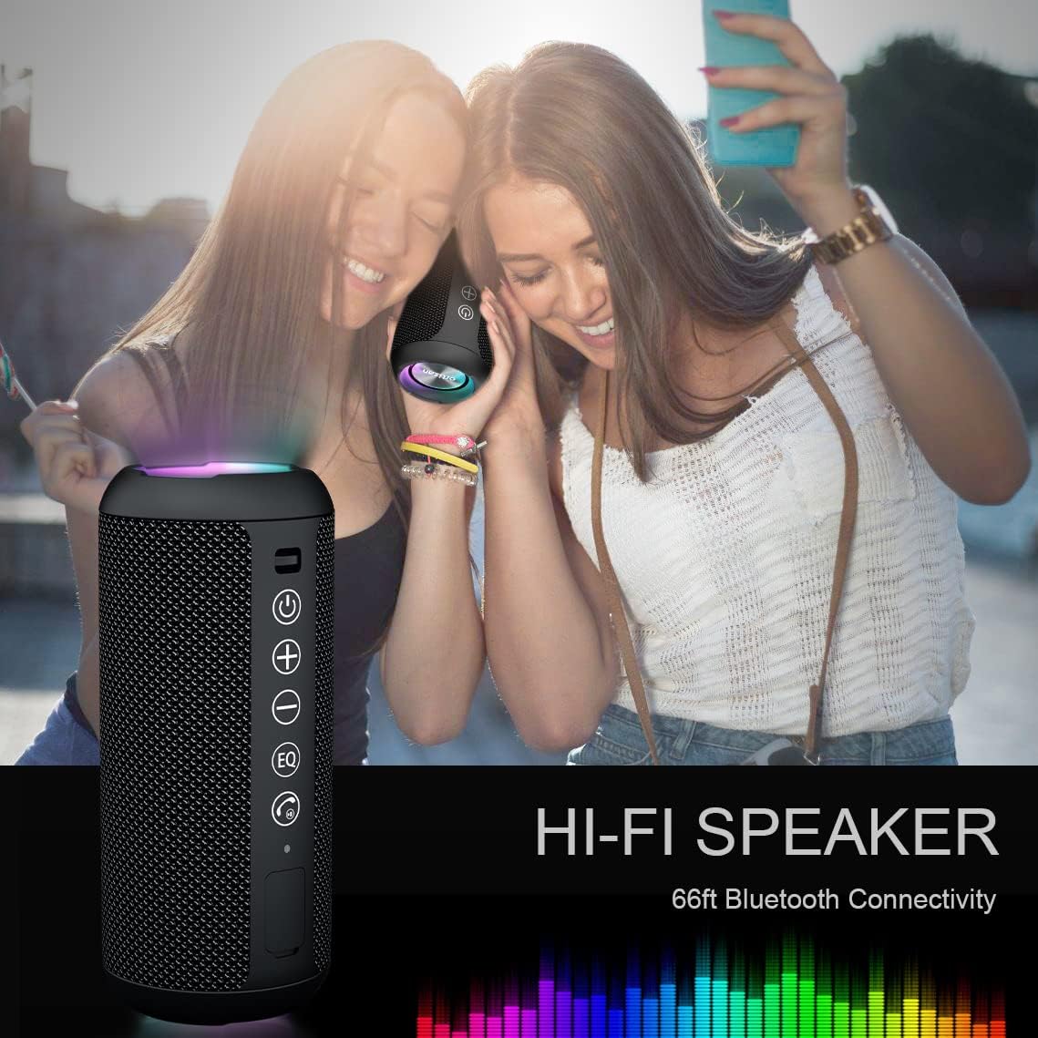 Ortizan 24W Portable Bluetooth Speaker – 360° Sound, IPX7