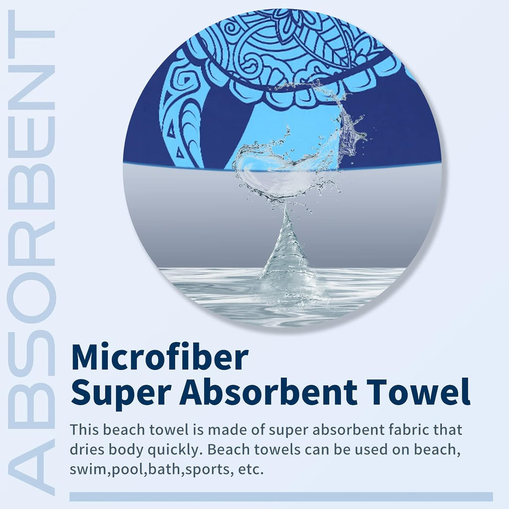 Oversized Microfibre Beach Towels 180 x 80 cm – 4 Pack