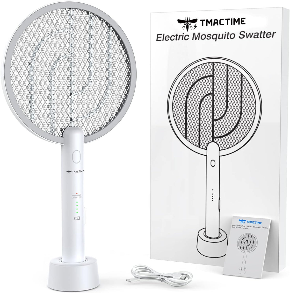 Rechargeable 4000V Electric Fly Swatter & Mosquito Zapper