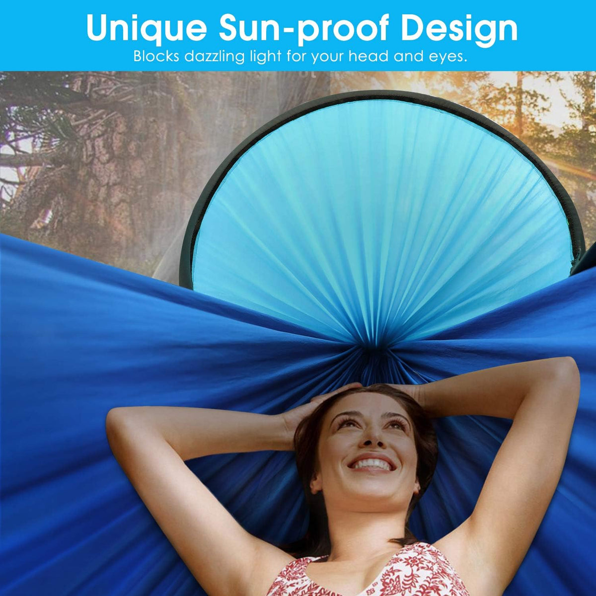Pop-Up Mosquito Net Camping Hammock with Tree Straps