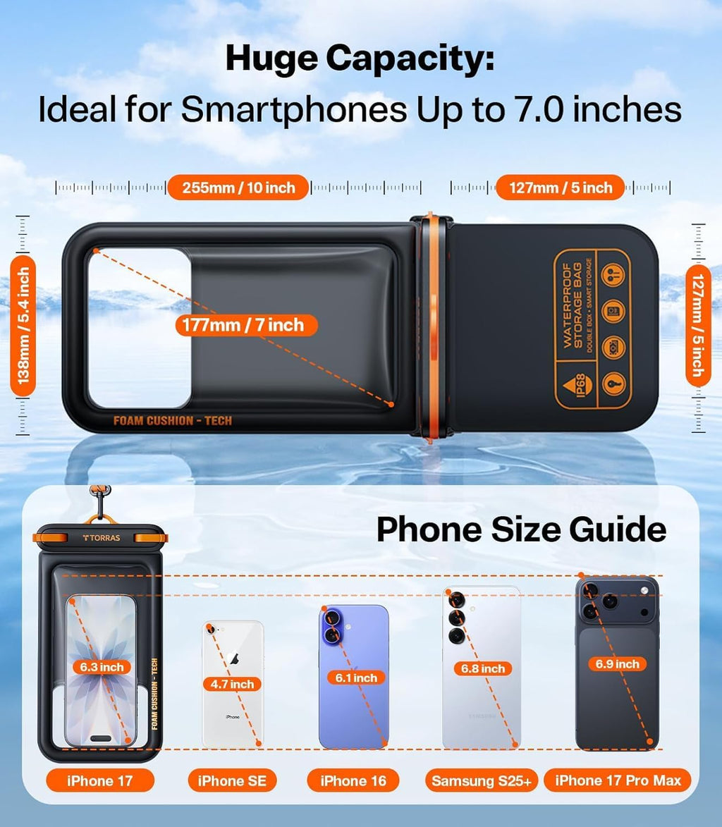 Floating Waterproof Phone Pouch with Double Pocket