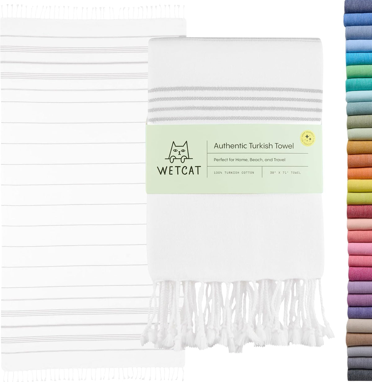 Oversized Turkish Beach Towel – 100% Cotton, Sand Free