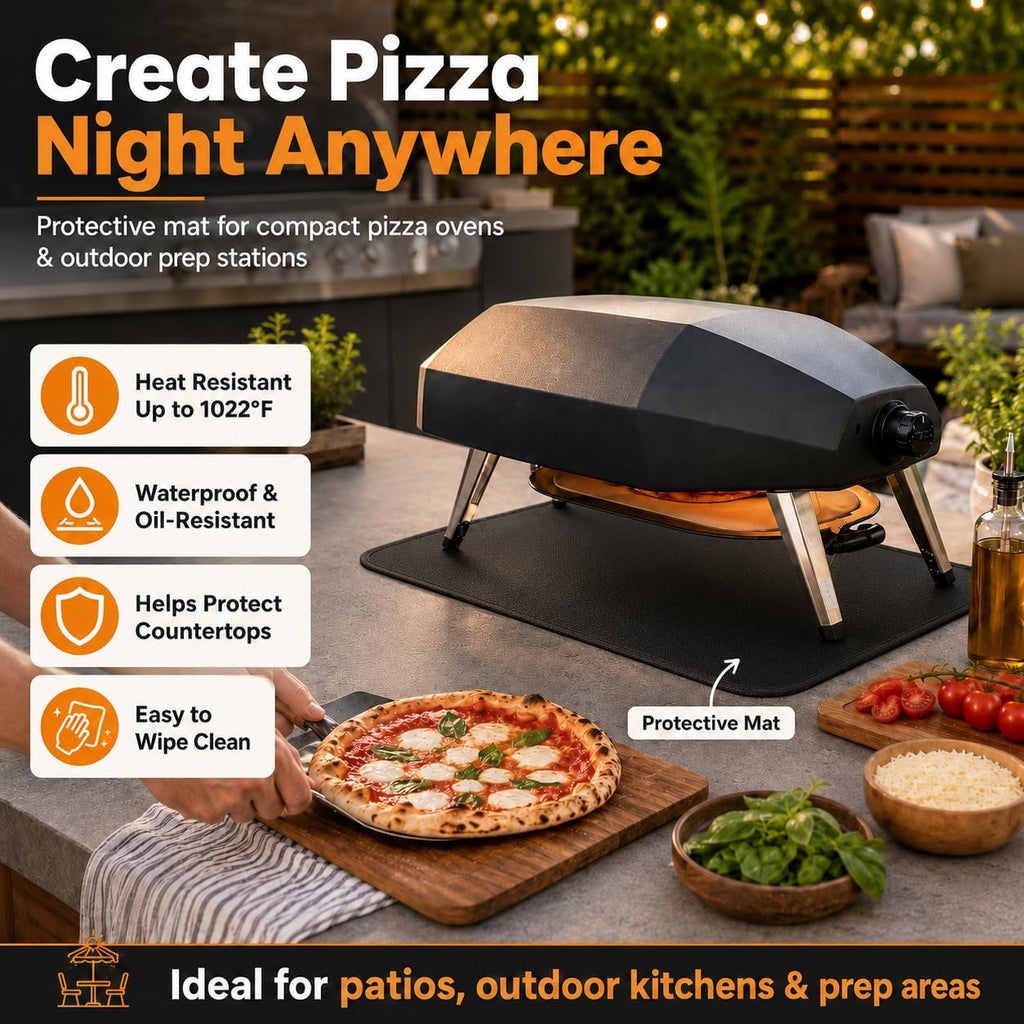 Fireproof Under-BBQ Mat – Protects Decks & Tables