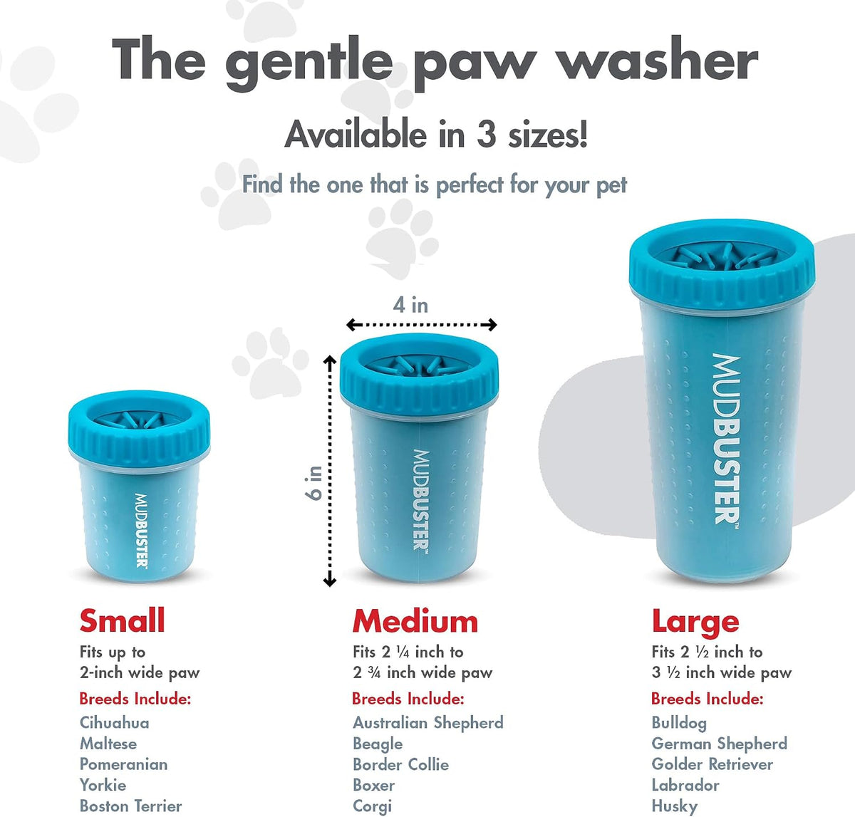 Dexas MudBuster Portable Dog Paw Cleaner
