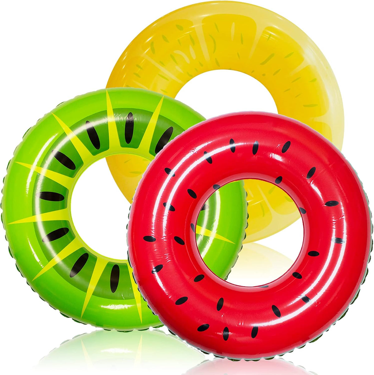 Inflatable Pool Float Rings – 3 Pack