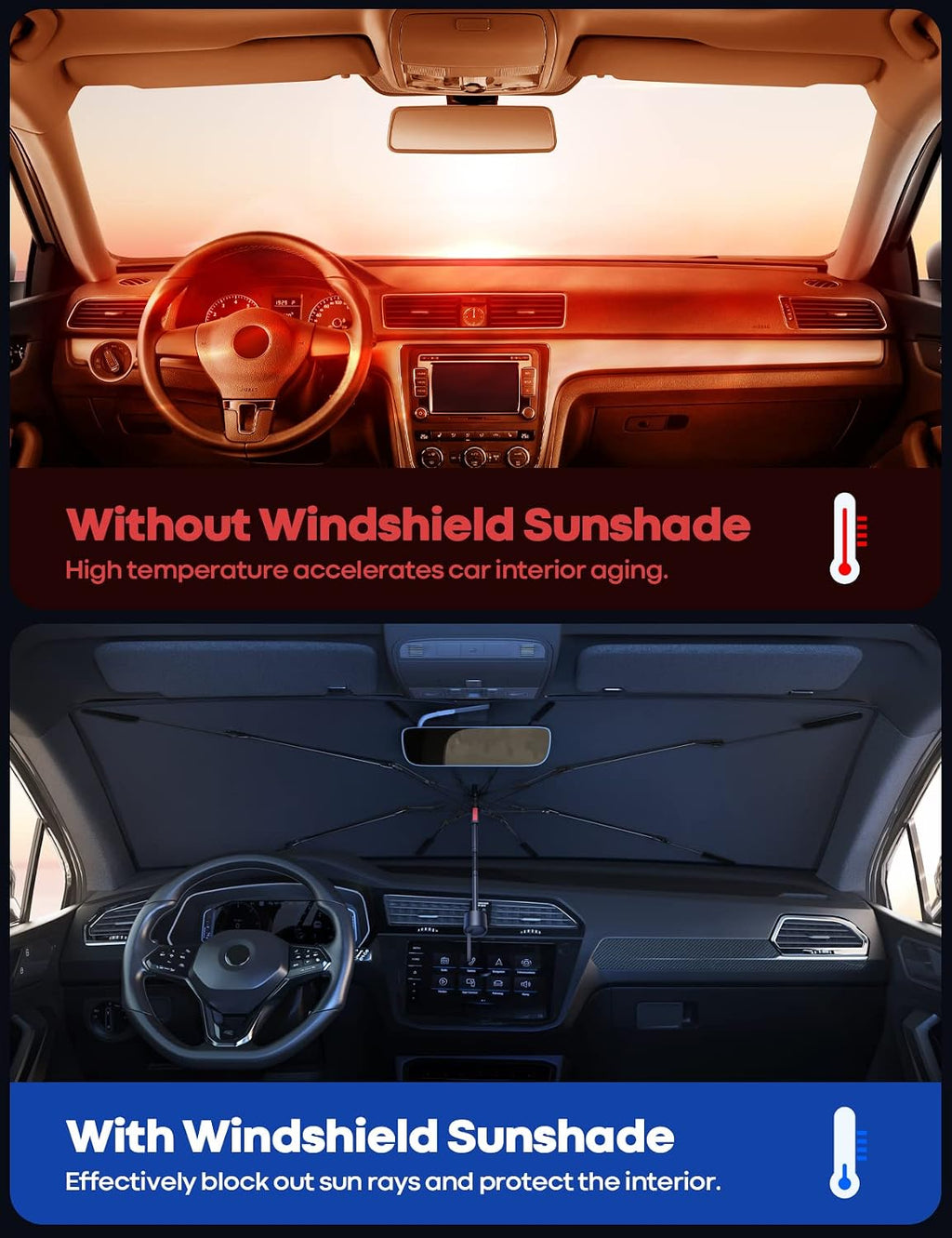 Foldable Car Windscreen Sunshade Umbrella