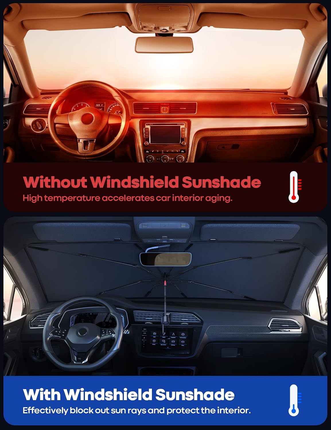 Foldable Car Windscreen Sunshade Umbrella