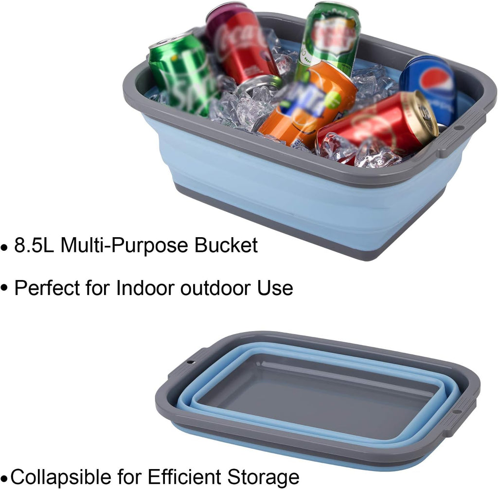 Collapsible Camping Sink Tubs – 2 Pack, 8.5L Each