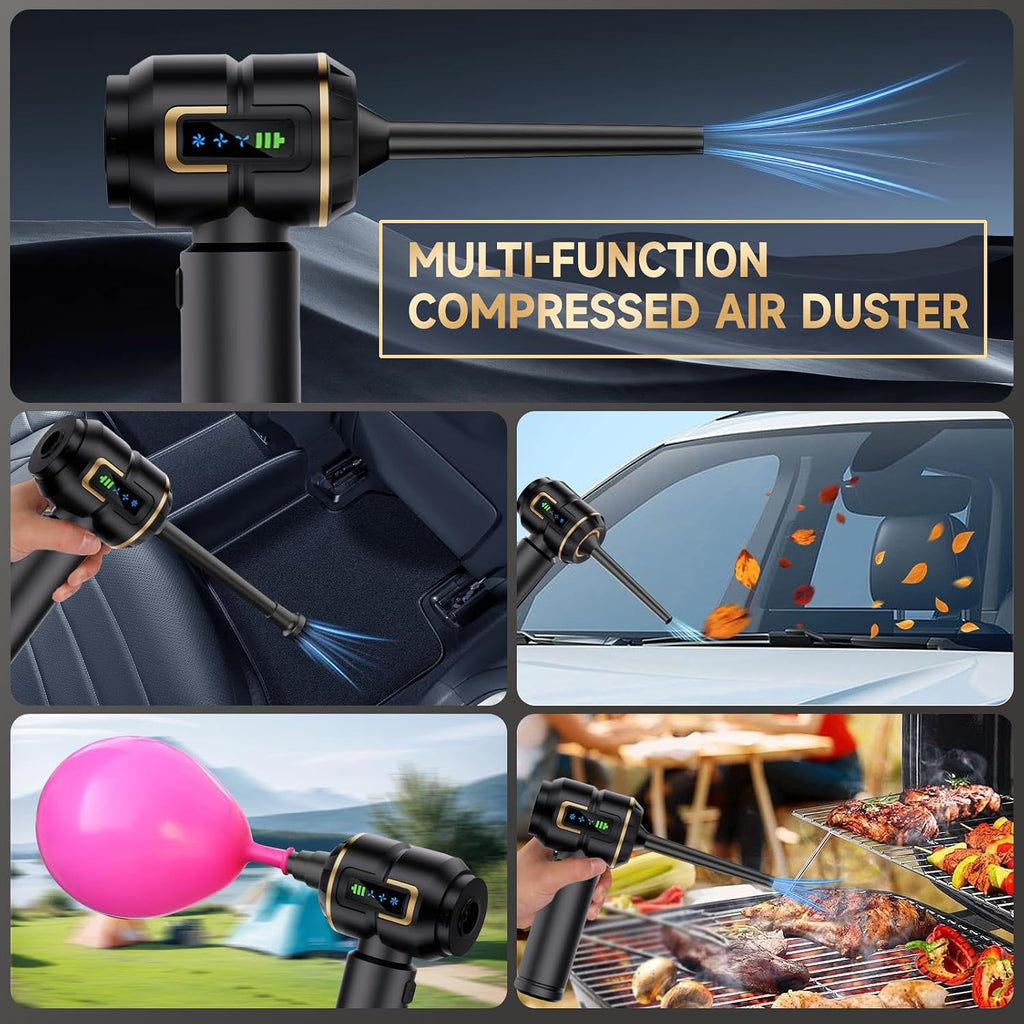 Cordless Car Vacuum 27000Pa – Brushless, USB-C
