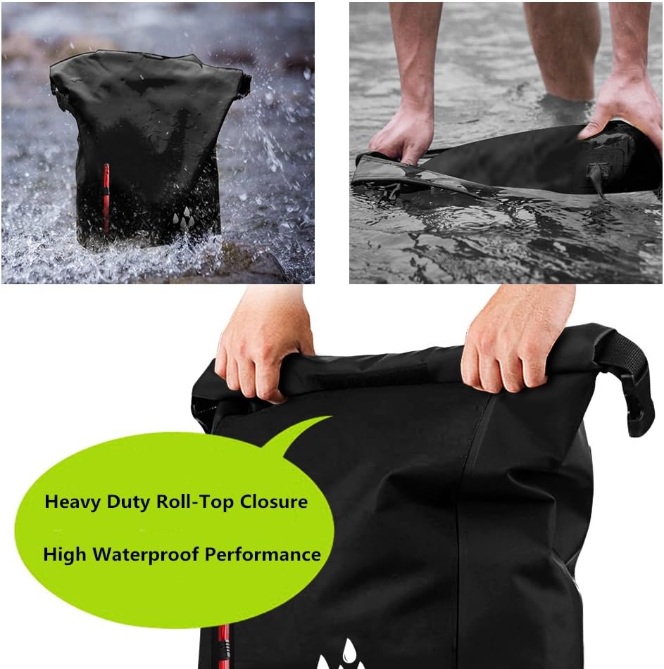 25L Waterproof Dry Bag Backpack with Phone Pouch