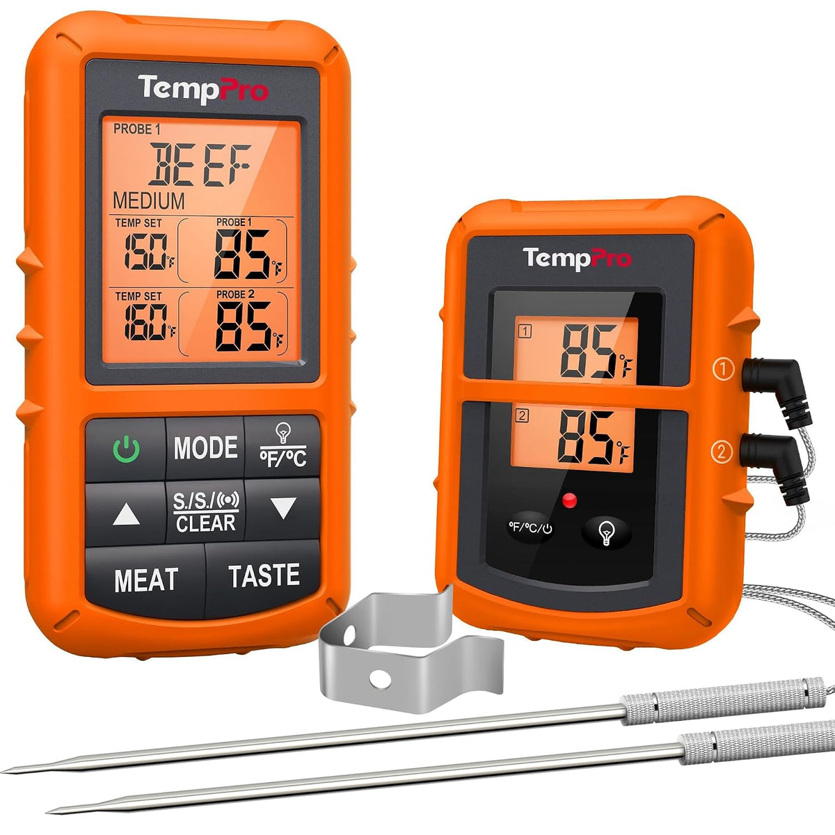 Wireless Meat Thermometer with Dual Probes – 150 m Range