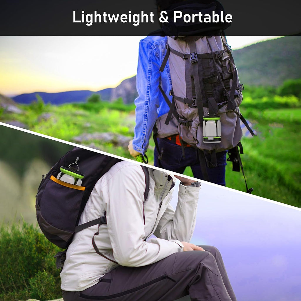Rechargeable 2000LM Camping Lantern with Detachable Lights – 2 Pack