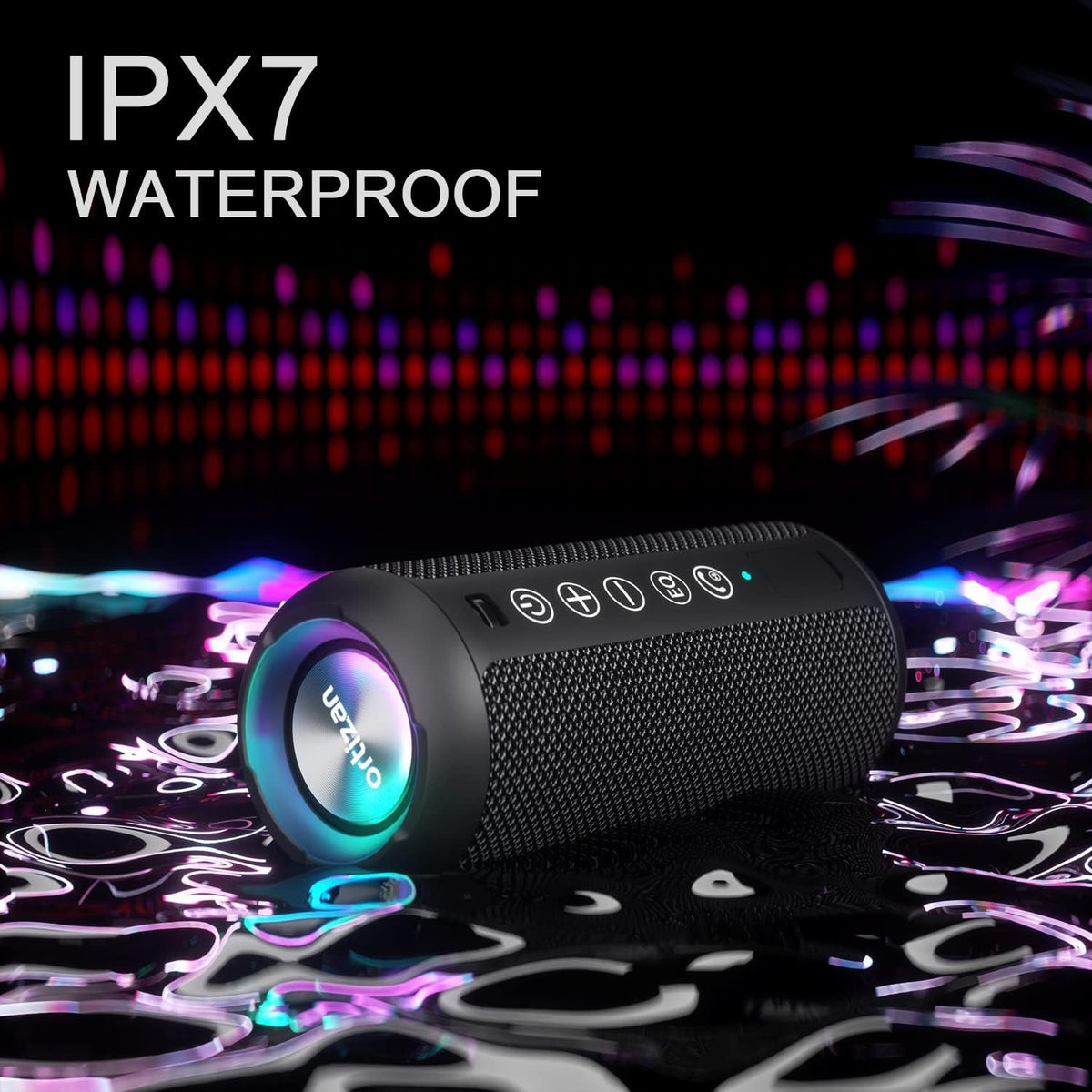 Ortizan 24W Portable Bluetooth Speaker – 360° Sound, IPX7
