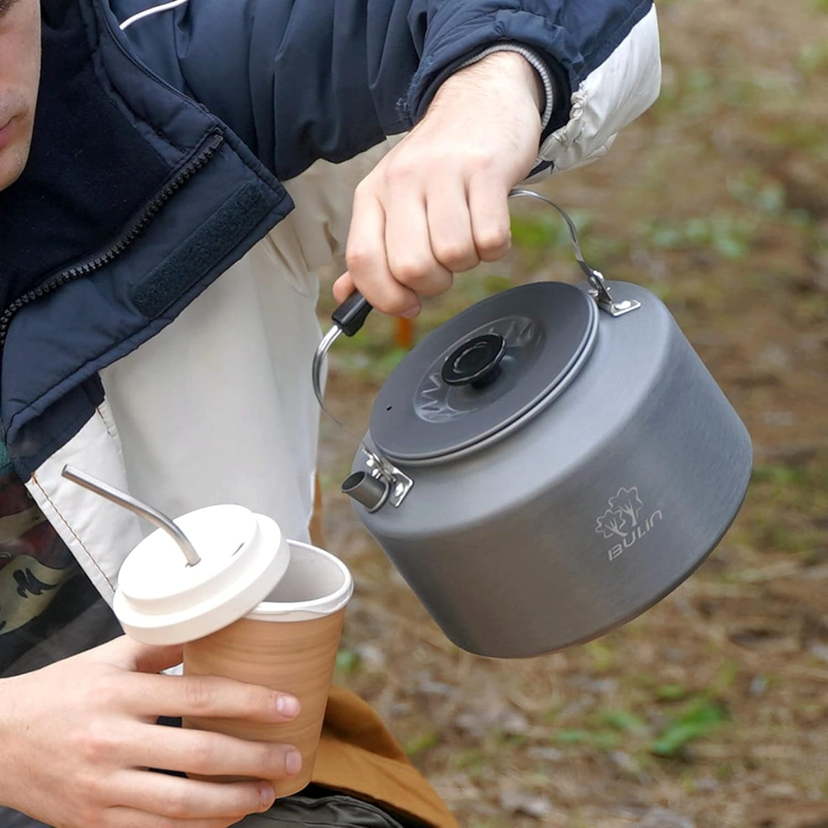 2.2L Lightweight Camping Kettle – Campfire & Stove Safe