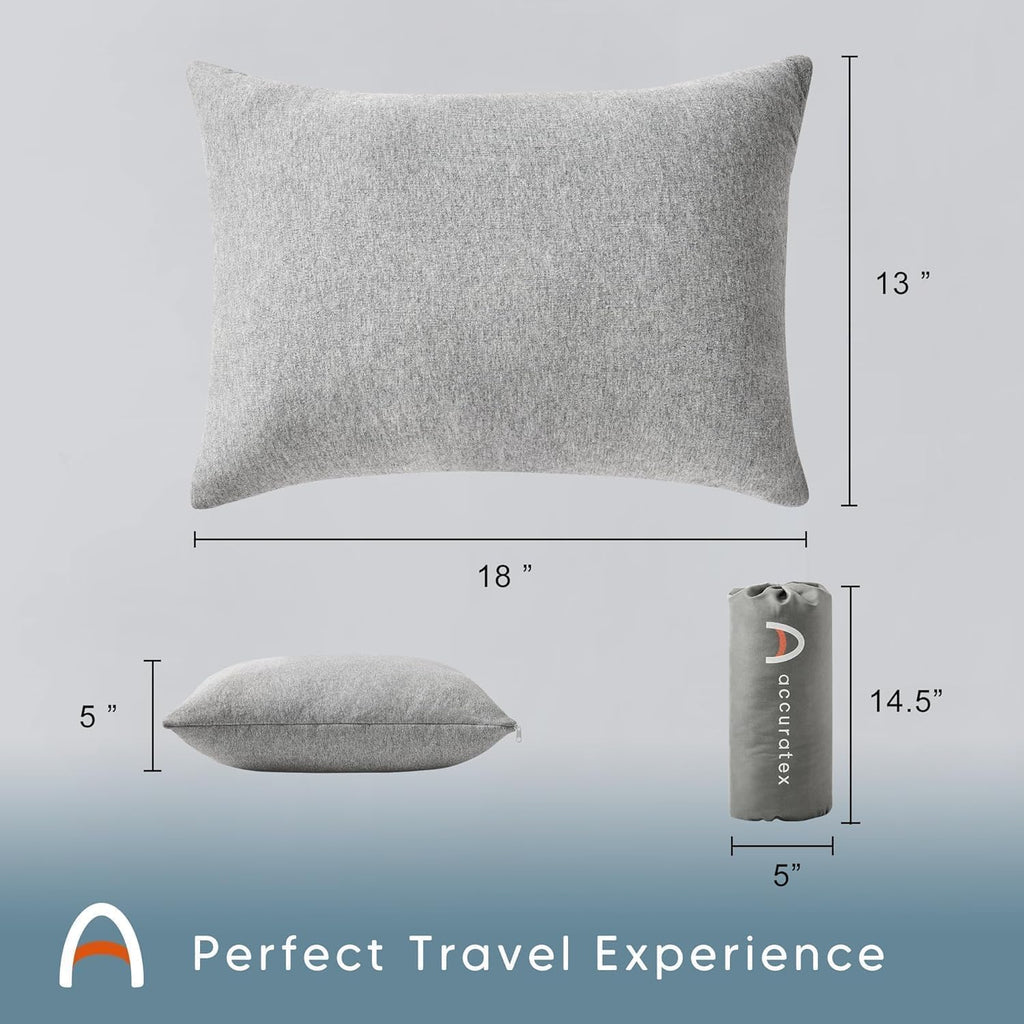 Shredded Memory Foam Camping Pillow with Cotton Cover